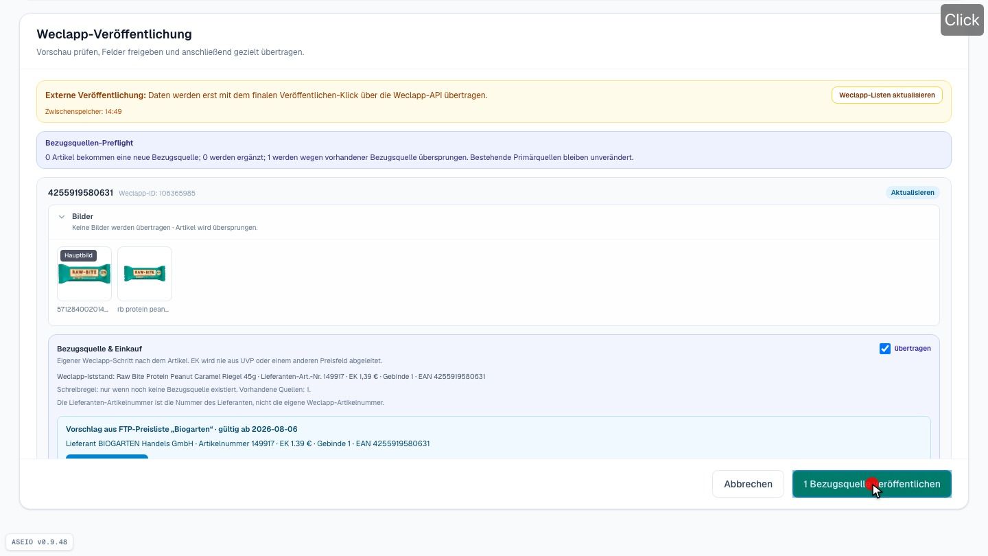Screenshot: Veröffentlichen — mit Kontroll-Rücklesen