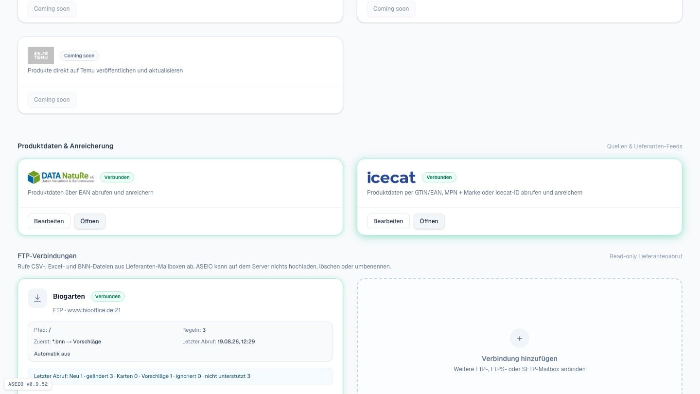 Screenshot: Kostenloses Konto auf icecat.biz → Username (Shopname)