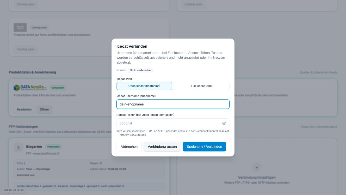 Screenshot: Plan · Username · Access-Token (nur bei Full)