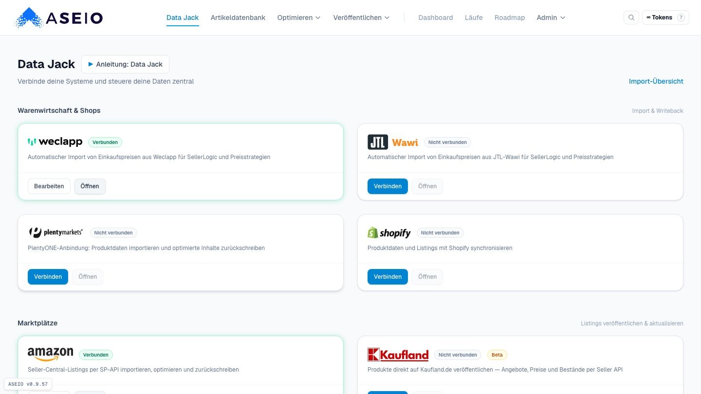 Screenshot: System-URL ohne Zusatzpfad · Benutzer mit REST-API-Rechten
